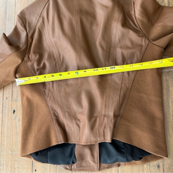 Marc new York Marc Andrews whiskey Leather Women's large bomber Jacket - Picture 13 of 14